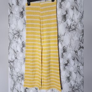 Zara Knit Striped High Waisted Beach Bathing Suit Cover Up Pants